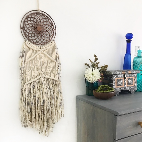 Macrame Wall Hanging Sacred Geometry Meditation - Picture 2 of 8